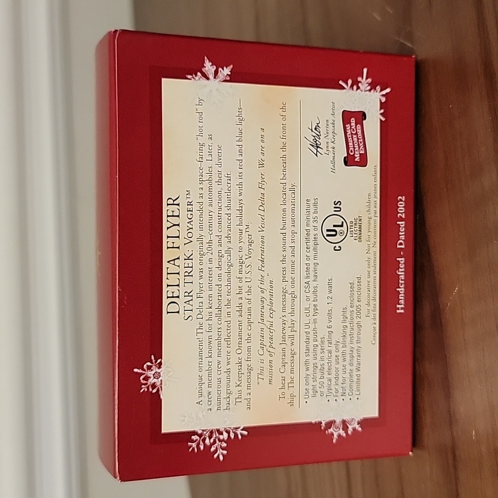 Hallmark Keepsake Ornament Star Trek Voyager Delta Flyer Magic Light &Voice 2002 - Picture 8 of 13